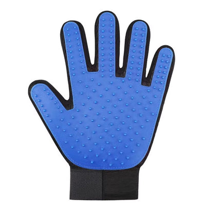 Pet Grooming Glove - Gentle Deshedding Brush Glove - Efficient Pet Hair Remover Mitt - Massage Tool with Enhanced Five Finger