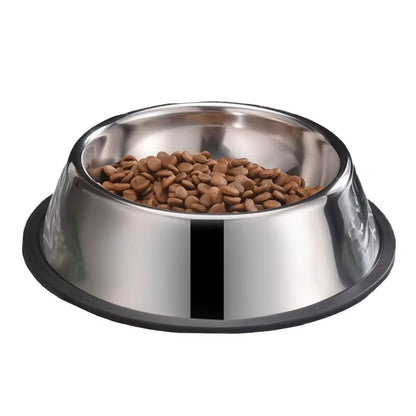 Wholesale Eco-Friendly Stainless Steel Dog Cat Bowl Non-Slip round Pet Feeder Dog Feeding Bowl Feeders Pet Supply